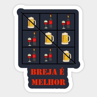 Cerveja - jogo da velha Sticker